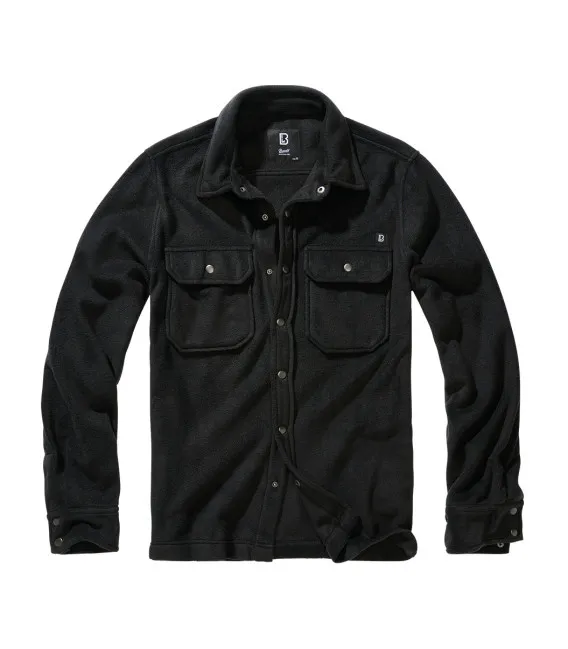 Chemise polaire Jeff à manches longues Brandit Noire